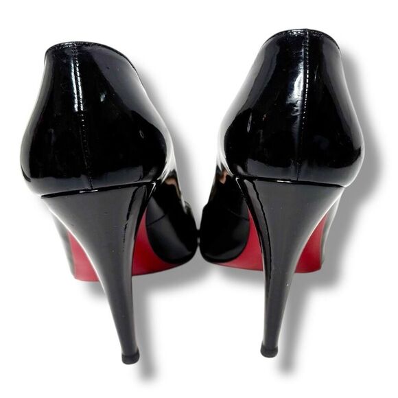 Christian Louboutin Simple Classic Pump Black Patent Leather Heels Women’s Sz 39 - Picture 2 of 9